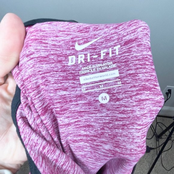 Nike Pink Long Sleeve Top Half Zip Womens Medium Sweatshirt Shirt - Picture 2 of 6